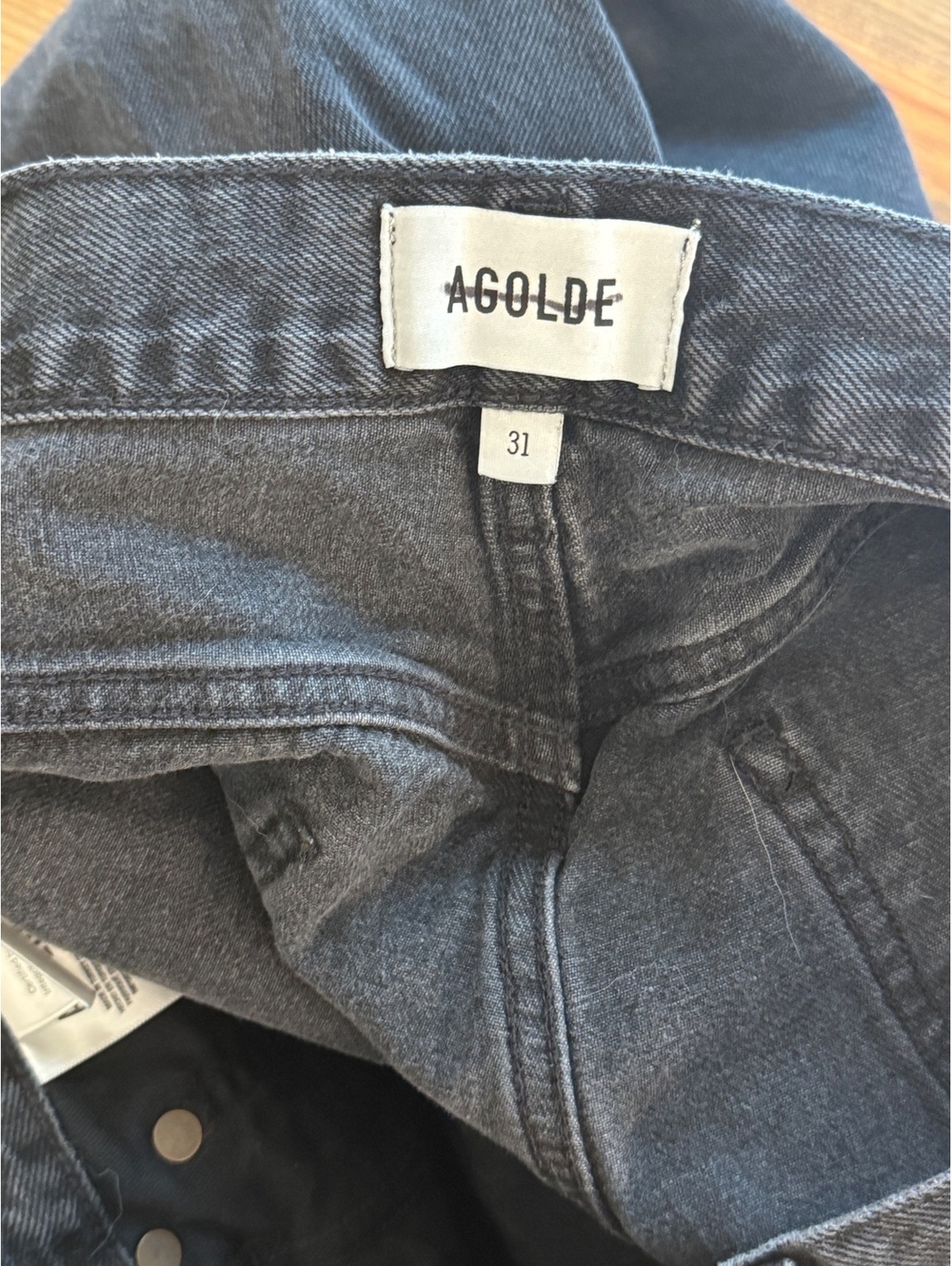 AGOLDE Dame black high waisted wide leg jeans - 31 - Picture 6 of 6